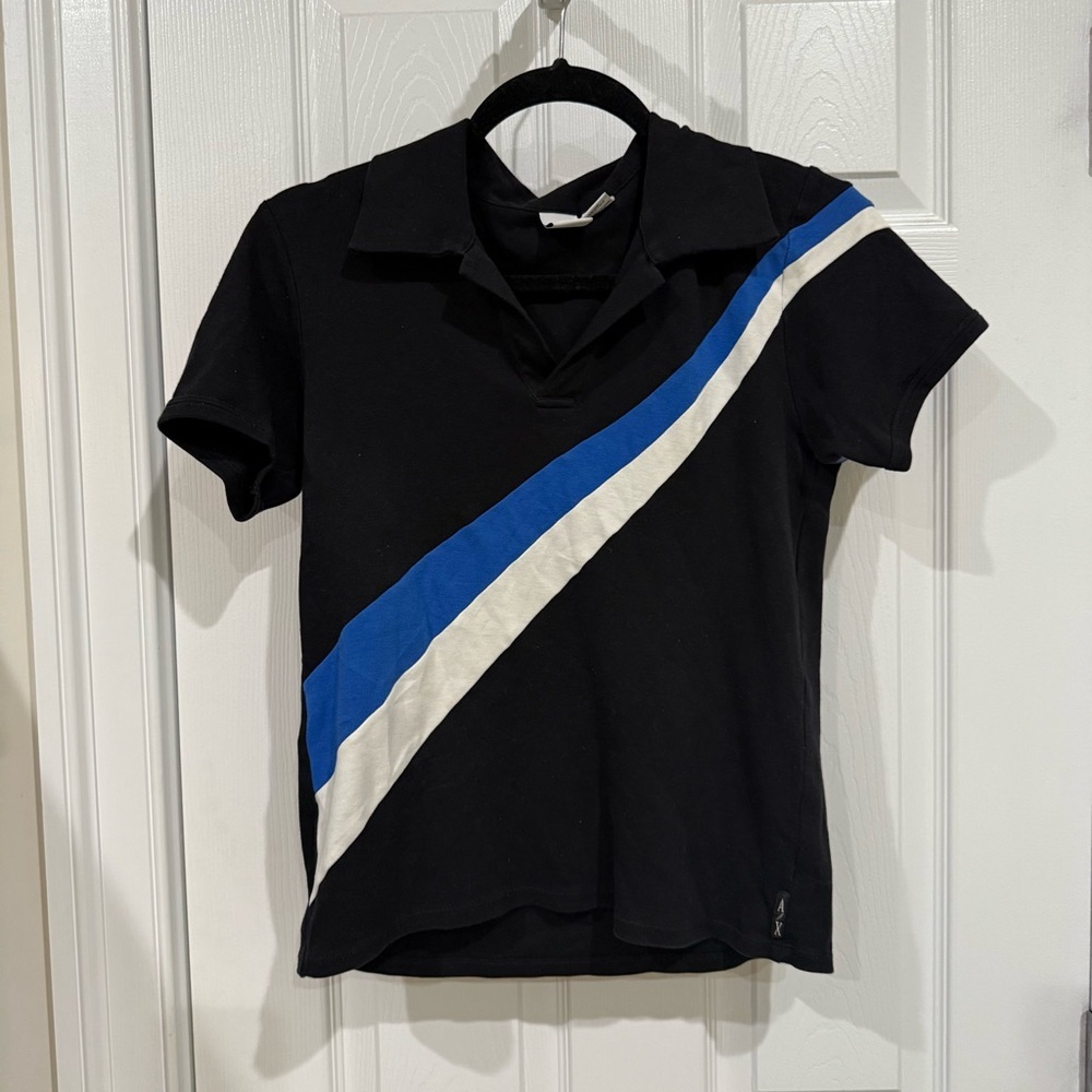 Armani Exchange Men’s Black Cotton Polo - Picture 1 of 5